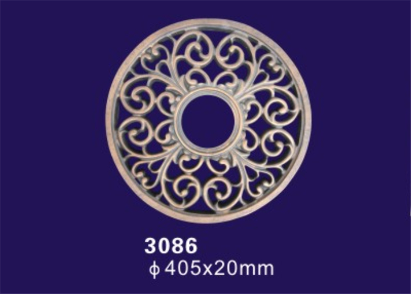 Round Shape Ceiling Ornaments Medallion, Hollow Design PU Ceiling Medallion