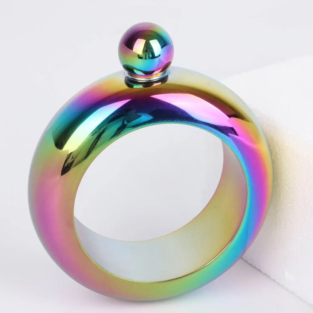 3.5oz Thickened Stainless Steel Portable Russian Wristband Wine Pot Metal Whiskey Bottle