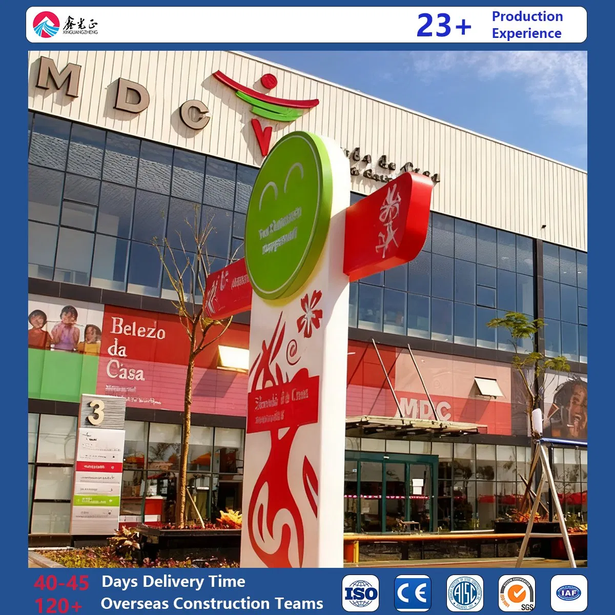 Prefabricated Steel Structure Multi-Story Shopping Mall