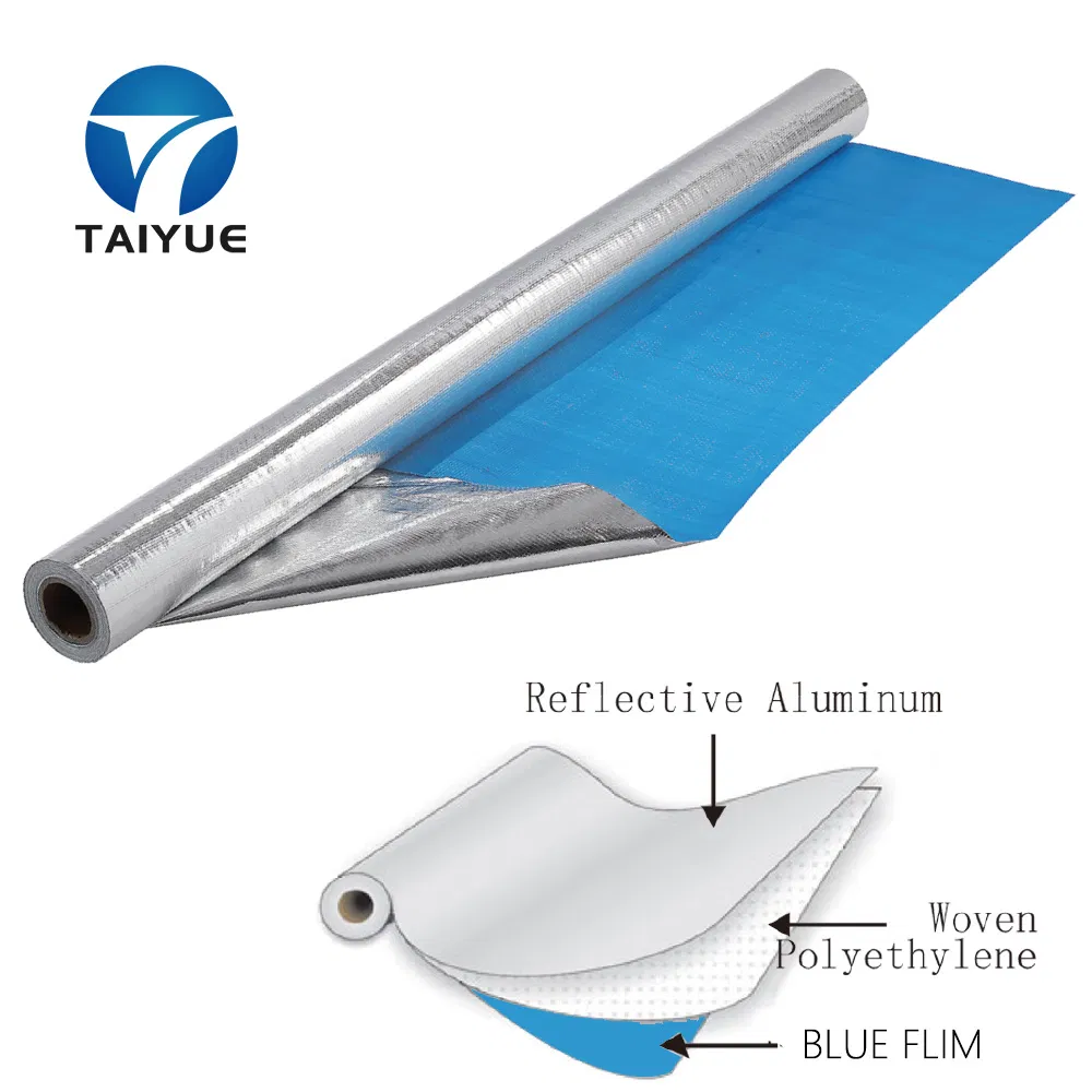 Pure Aluminum Foil Backed Woven Fabric Building Sarking Radiant Barrier for Attic Roof