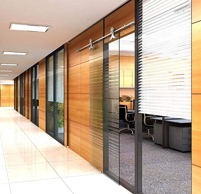 6.6FT Solid Hexagon Track Rotatable Decoration Spoke Wheel Sliding Barn Door Hardware