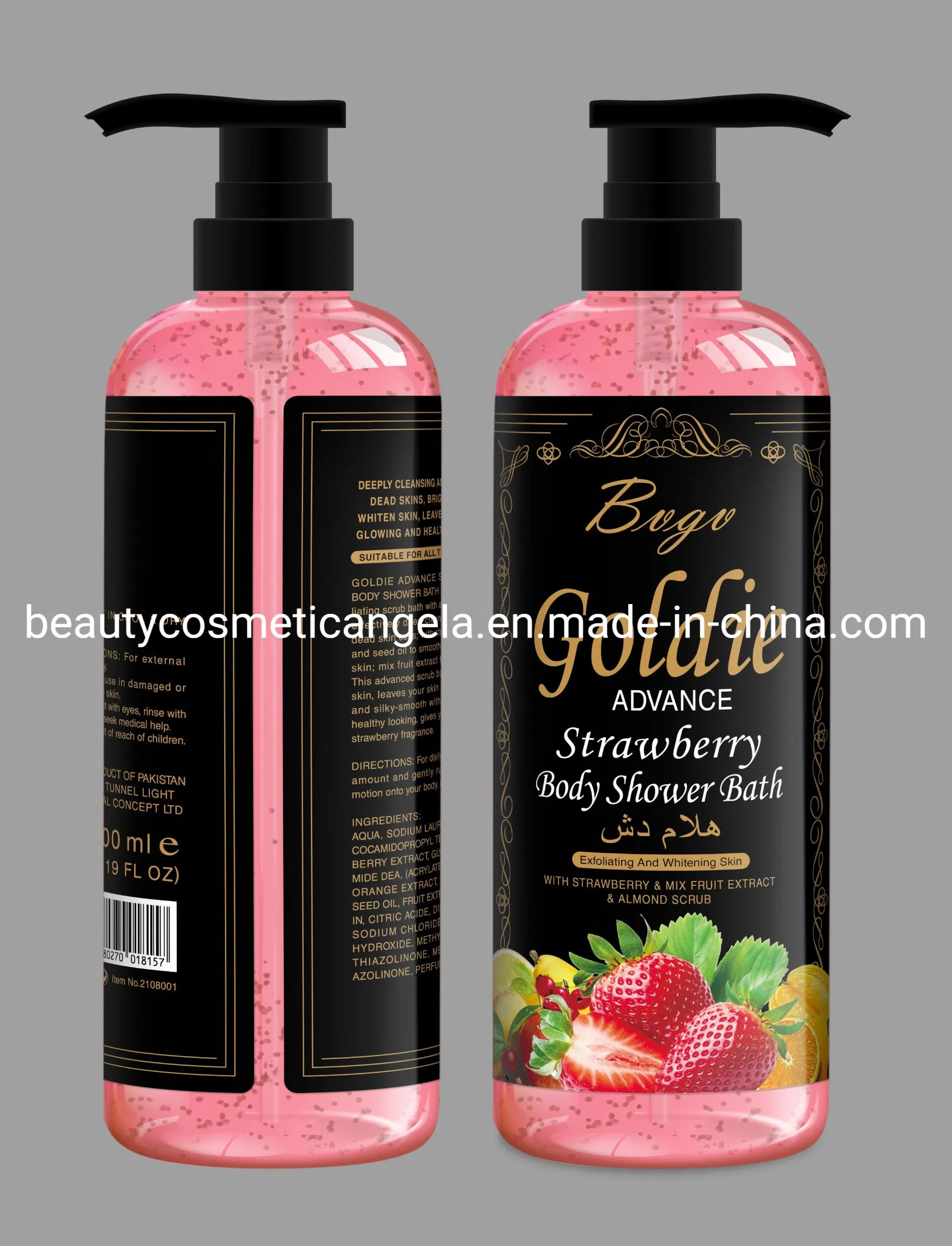 1000ml Apricot Body Wash Exfoliating Scrub Body Bath Whitening Liquid Soap