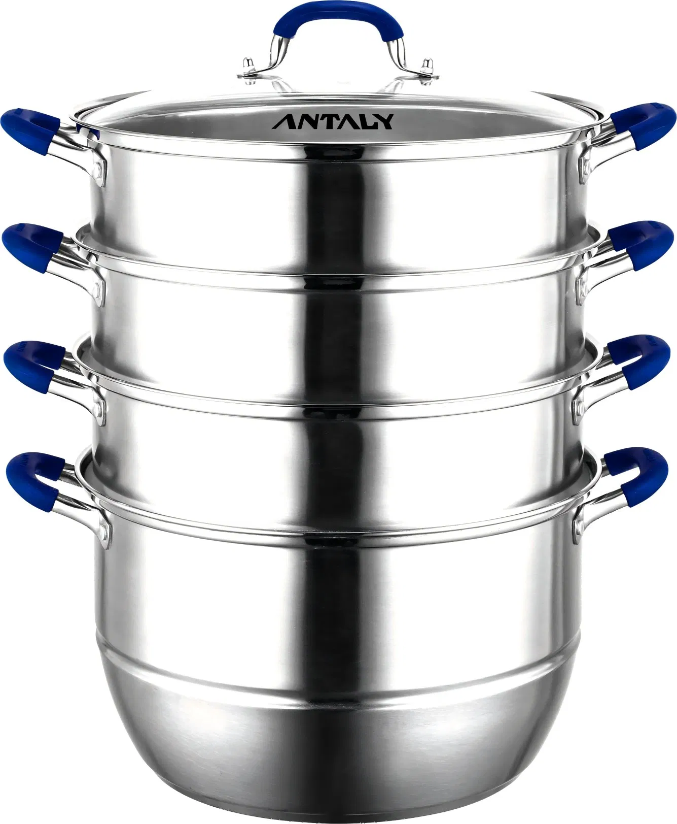 Wholesale Commmercial Kitchenware Set Cooking Tools Set Soup & Stock Pot 4-Layer Steamer Stainless Steel Cookware