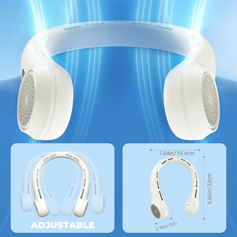 Безлопастной вентилятор на шею с дисплеем