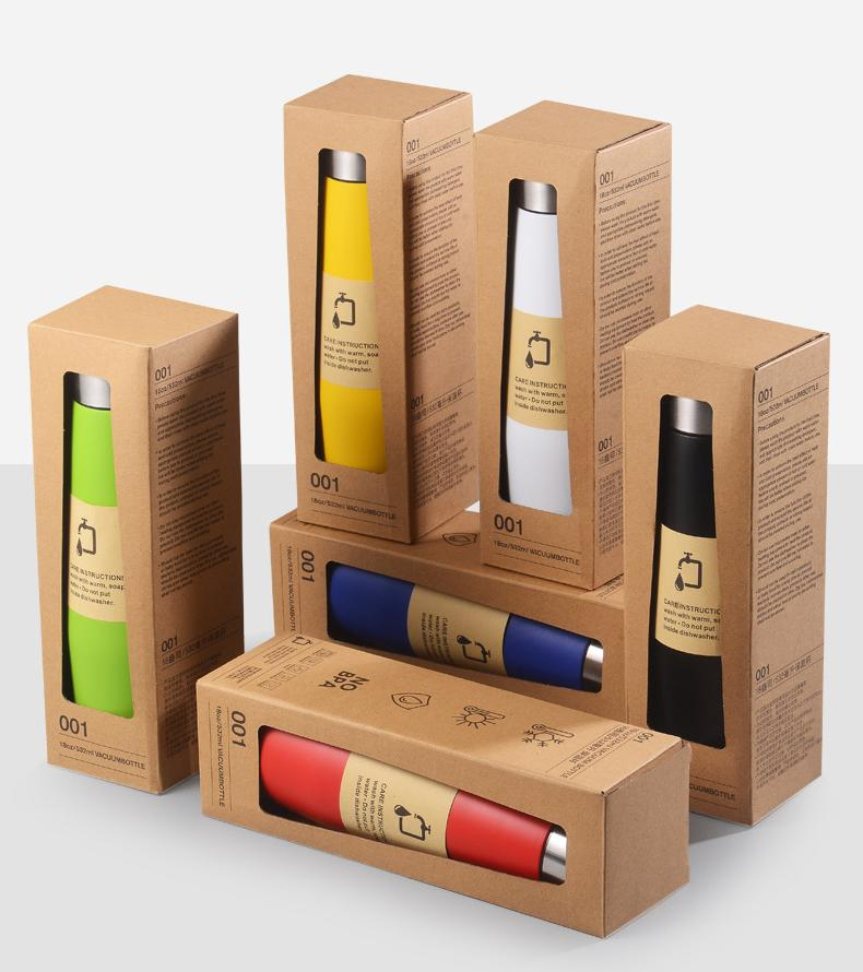 18oz SS304 Water Bottle Leak Proof Cola Shape Thermo Insulated Sports Flask Travel Mug Tumblers