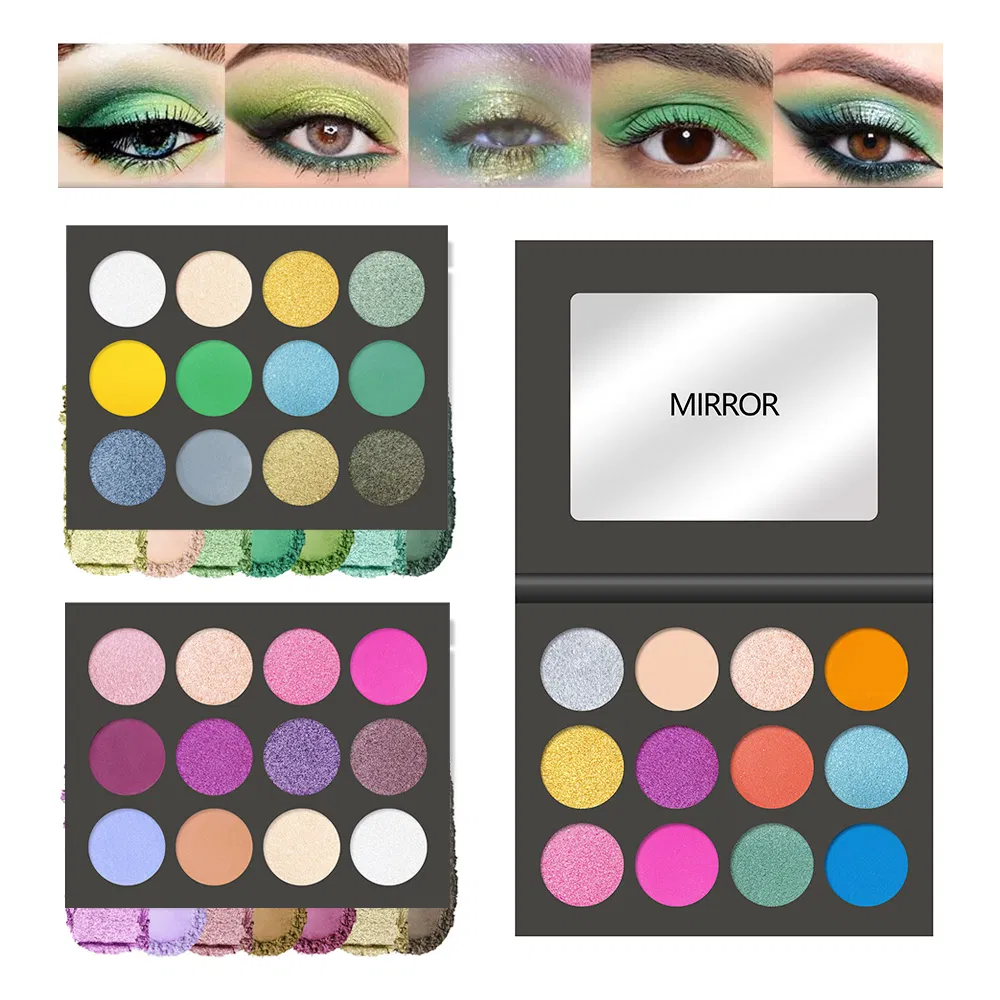 12 Colors Cosmetic High Pigmented Eyeshadow Palette Shimmer Matte Make up Eye Shadow Palette