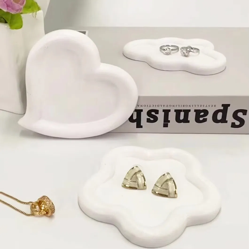 Unique Cloud Shape Resin Plate Ring Dish Holder Jewelry Dish Trinket Tray for Women Room Decor Mother's Day Gifts