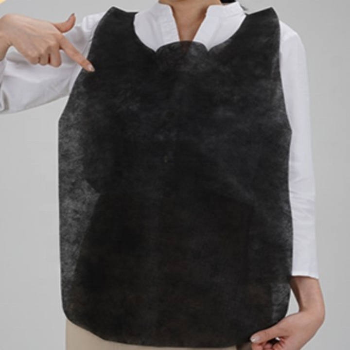 Cheaper Custom Logo Print Non Woven Adults Bib Disposable Restaurant Apron