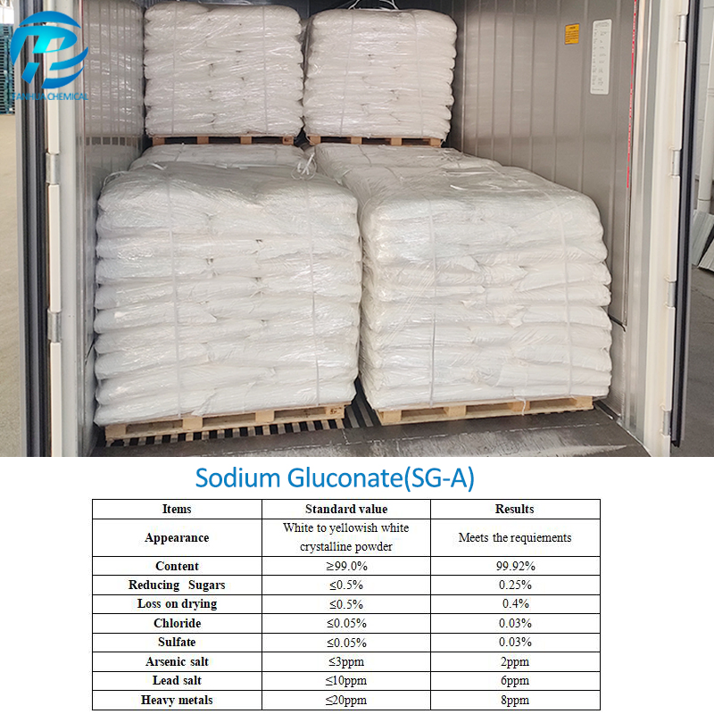 Retarding Agent Sodium Gluconate for Construction Concrete Mortar Use