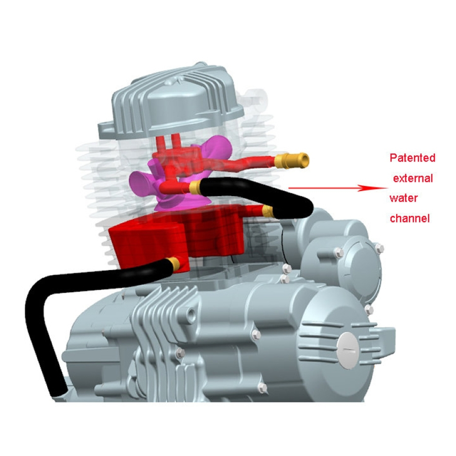 Дизельный мотоциклетный двигатель YF162MJ F150BII, 246.3 мл, с ручным сцеплением, вертикальный, водяного охлаждения, с низким центром тяжести