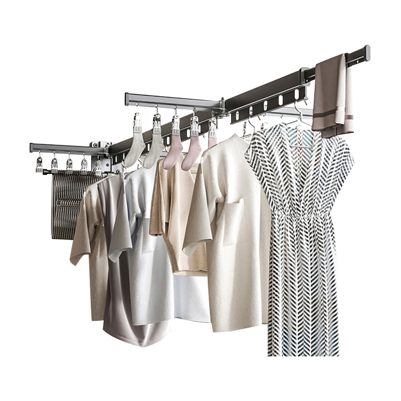 Hot Selling Retractable Collapsible Vertical Telescope Foldable Clothes Drying Rack Rod for Balcony