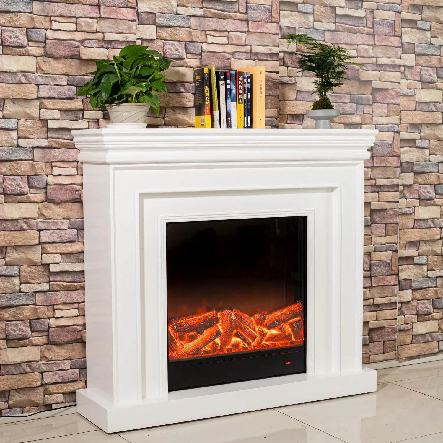 New High Fashion Home Appliance Wooden Mantel Electric Fireplace for Warm Use
