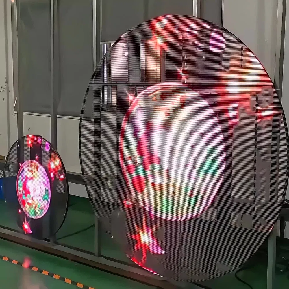 Stylish Appearance Self-Adhesive Transparent Flexible LED Film for Commercial Plazas