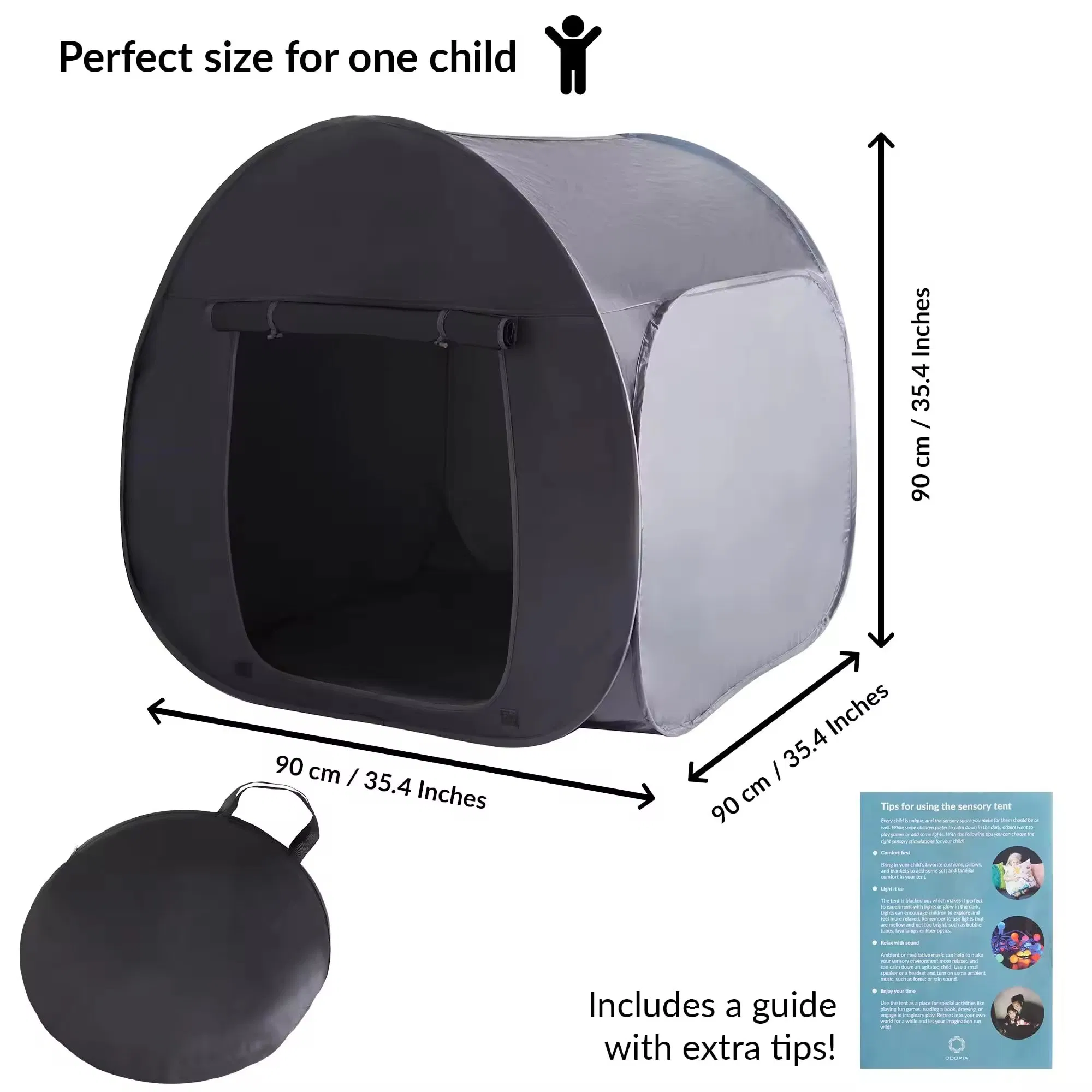 Therapy Toy Children Quiet Corner Play Pop up Sensory Blackout Tent Foldable Hide Healing Sensory Tent for Kids with Autism