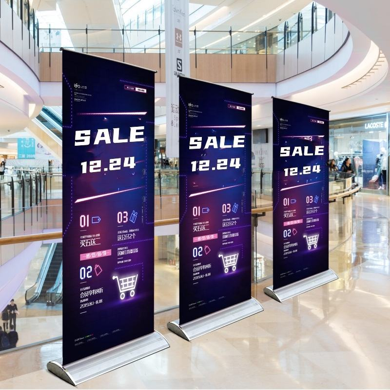80x200cm New Arrival Portable Retractable Aluminum Roll up Banner Stand for Advertising Trade Show