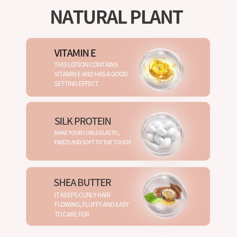 Custom Logo Silk Protein Moisturize Leave on Detangle Anti Frizz Curl Enhancers Cream for Hair