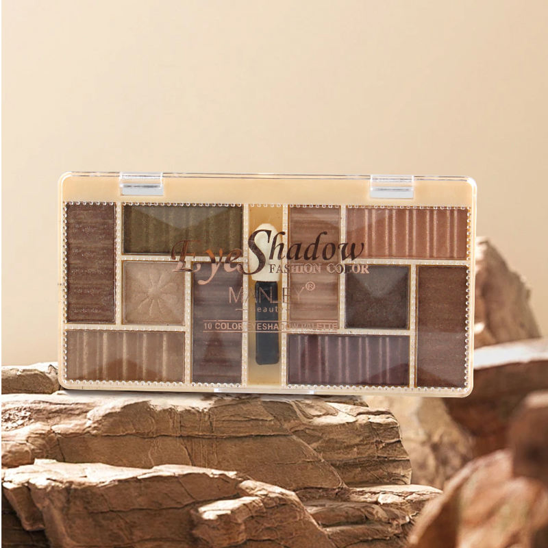 Seline Girl 10 Color Contour Highlighter Pearlescent Cosmetics Eyeshadow Palette
