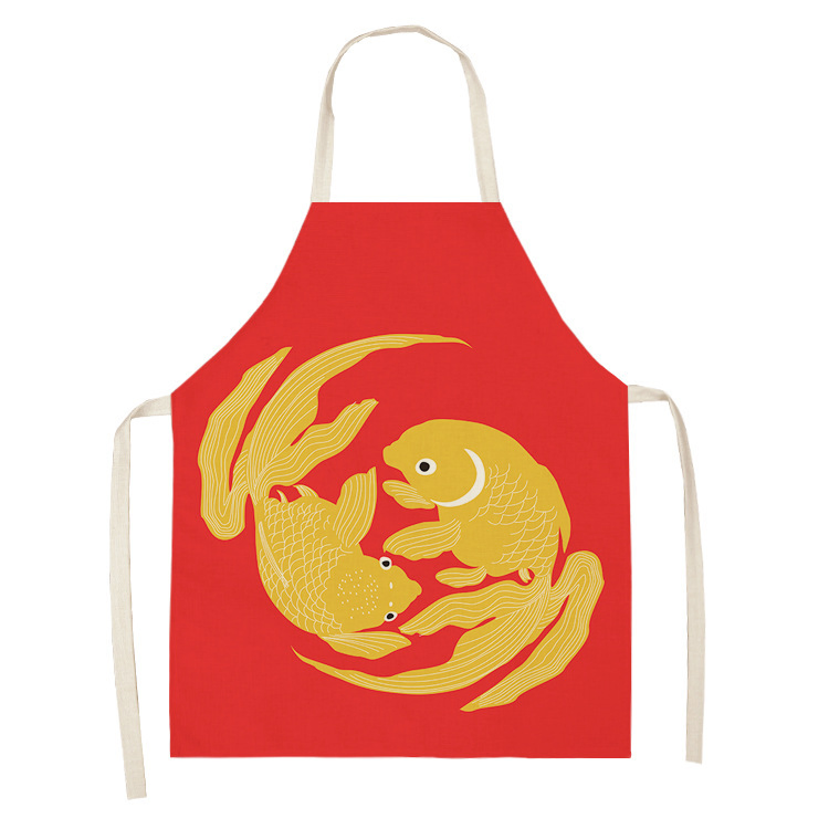 Personalized Printed Kitchen Cotton Drill Linen Artist Garden Custom Painting Apron Logo