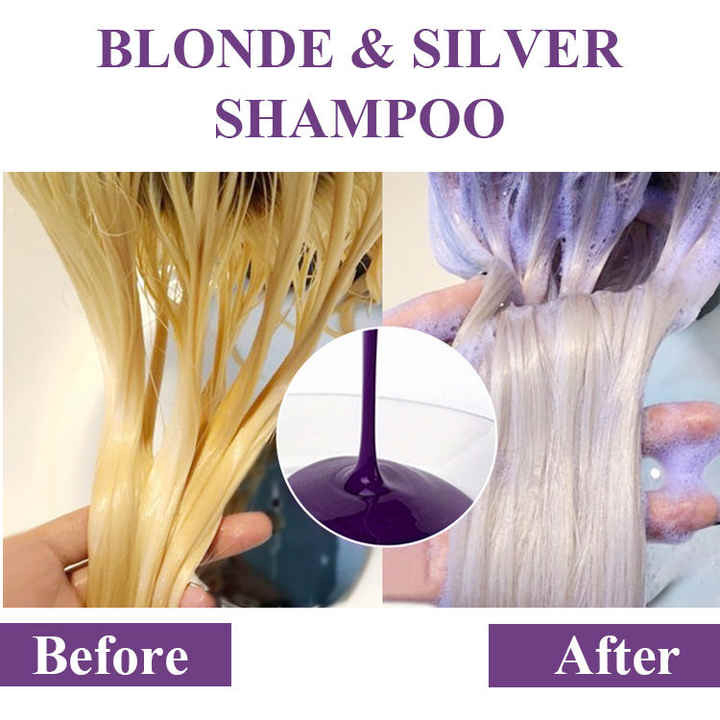Remove Yellow Hair Color Tone Purple Silver No Yellow Shampoo
