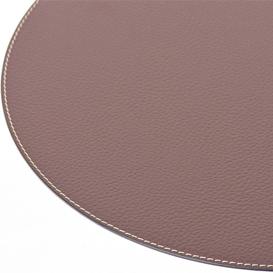 Eco-Leather Table Mats Oval/Round Placemat Waterproof Wipeable Kitchen Dining PU Place Mats