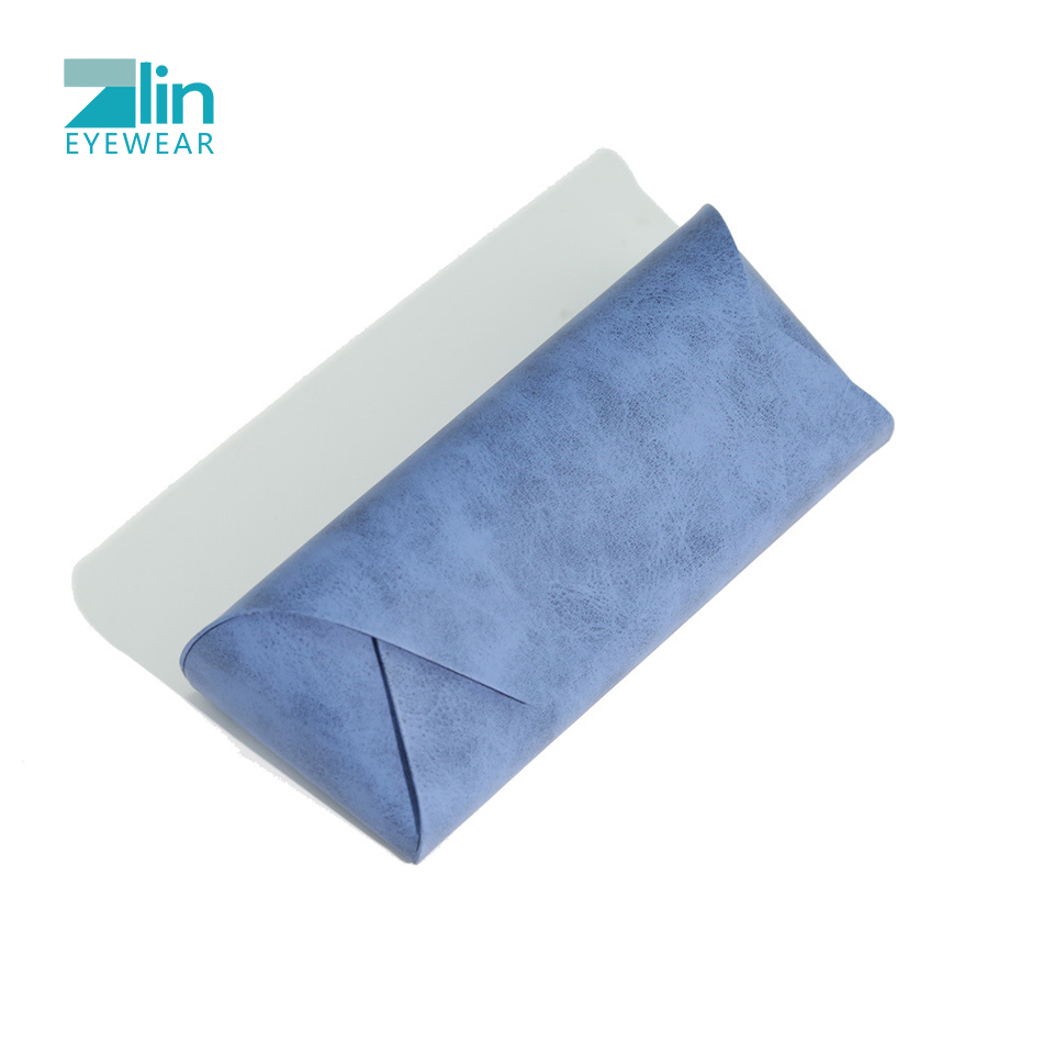 Wholesale Customized Personalized High-End Folding Leather Eyeglasses Case