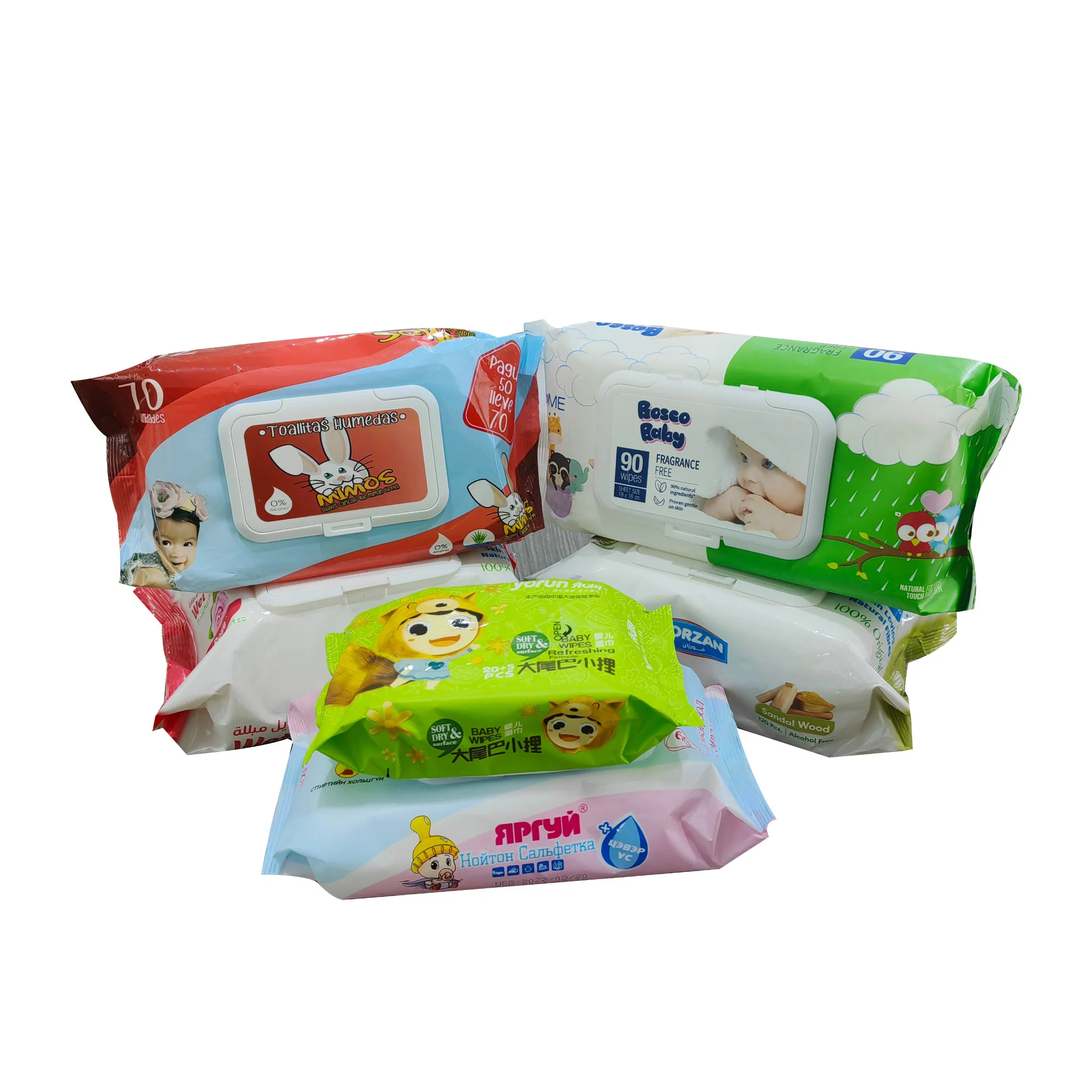 Cheap Price Unscented OEM Flip-Top Packs Clean Baby Wet Wipes