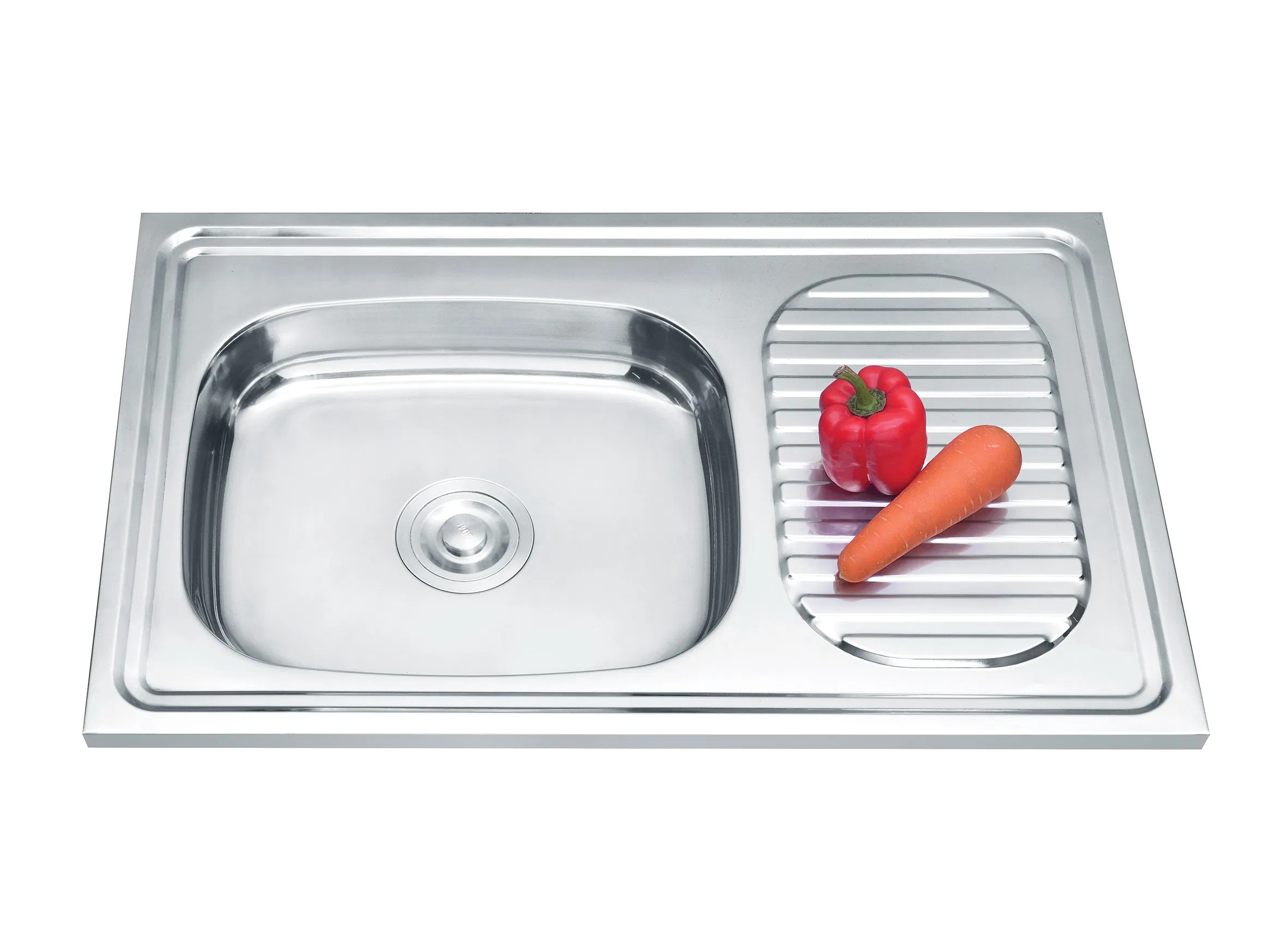 Professional Factory Washing Single Bowl Sink with Plate Farmhouse Sink with Drainboard