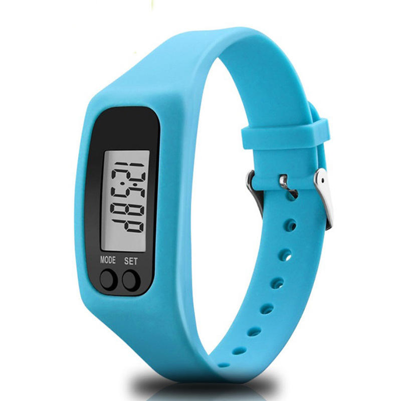 Promotional Waterproof Step Distance Calorie Counter Fitness Tracker Segment Code Screen Wrist Pedometer