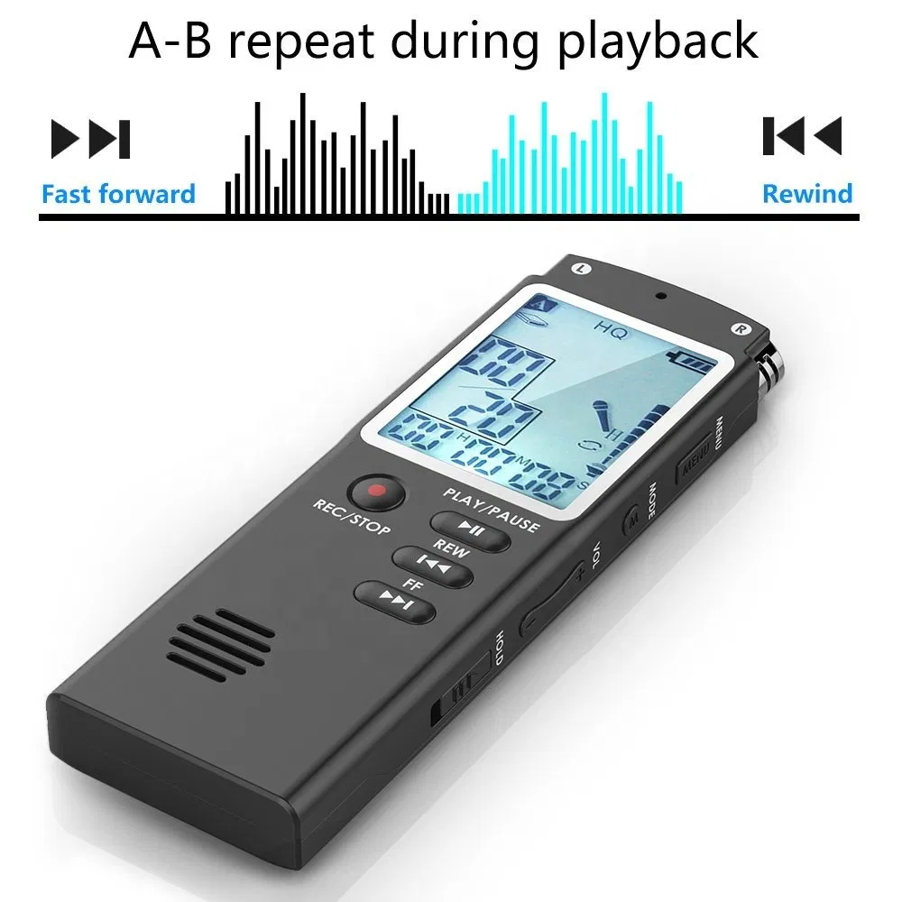 Цифровой диктофон T60 8GB с MP3-плеером и LCD дисплеем