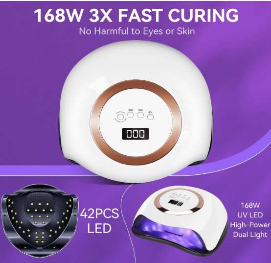 Nail Lamp Nail Salon 168W Quick-Drying Nail LED Drying Machine
