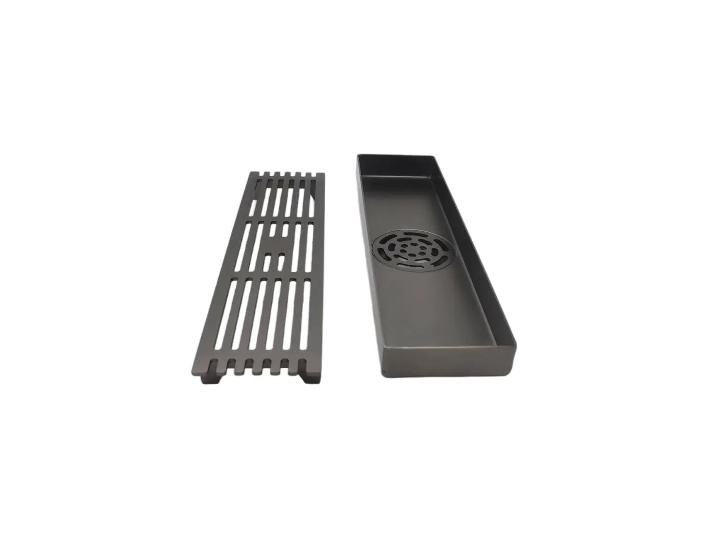 Premium Gunmetal Gray Drain for Sleek Bathrooms and Elegant Showers