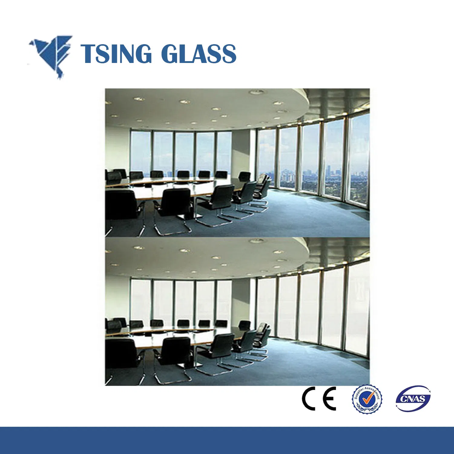 Popular Clear PVB Film Tempered Laminated Safety Smart Glass Film