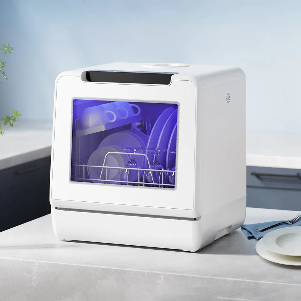 Small Kitchen Dishwasher with Water Tank for Versatile Use