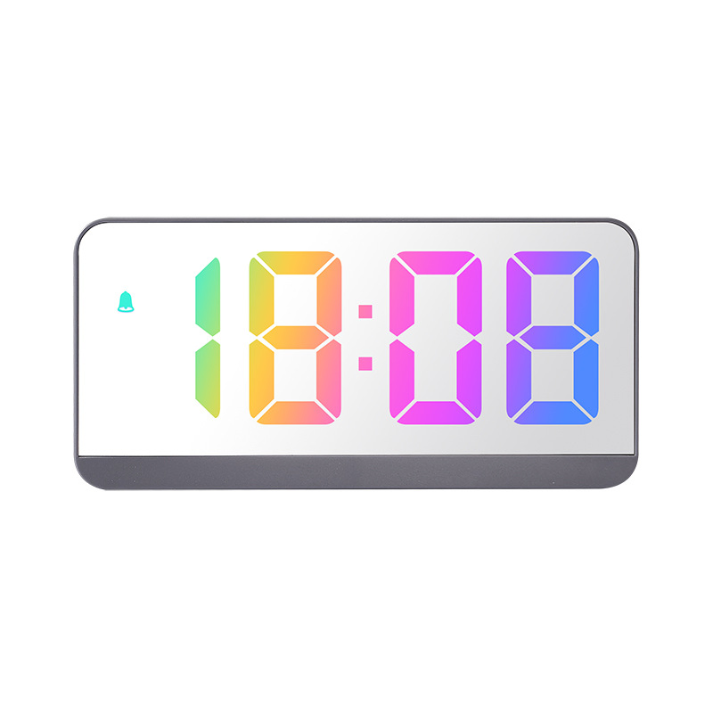 LED Large Character Electronic Clock Bedside Alarm Clock Simple Fashion Colorful Large Screen Clock
