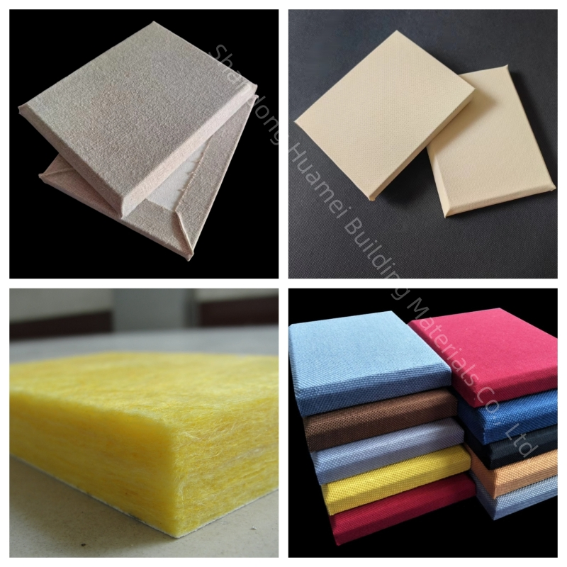 High Density Fire Retardant Fiberglass Acoustic Board Decorative Acoustic Fabric Wall Panel