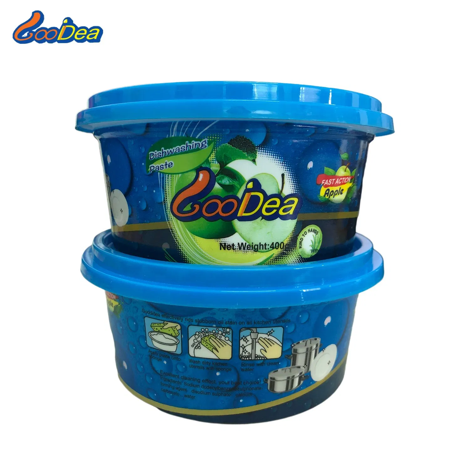 400g Hot Sale Wholesales Price Chinese Supplier Good Smell Kitchen Use Apple Flavor Dishwashing Paste for Washing Detergent