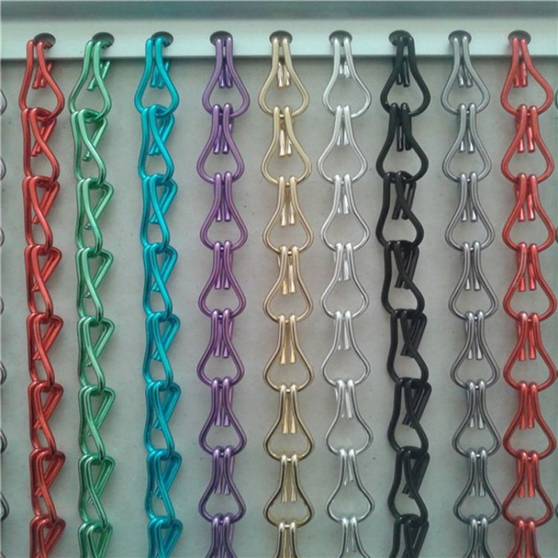 Aluminum Chain Link Fly Screen Curtain for Room Decorative Partition