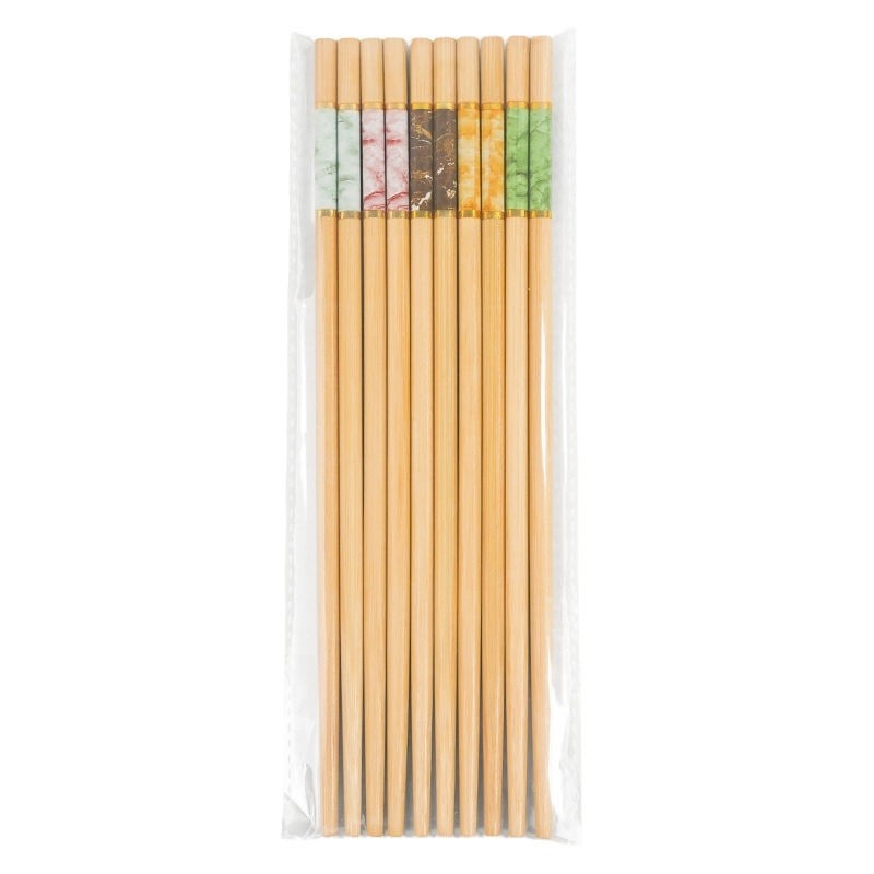Eco-Friendly Carbonized Chopsticks Set - Five Vibrant Colors