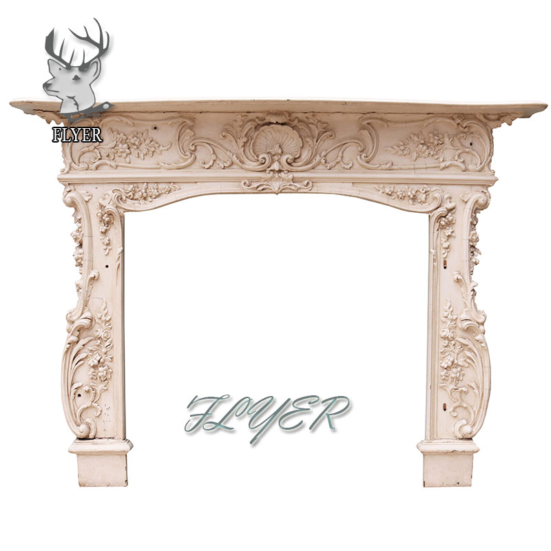 Hand Carved Electric Marble Fireplace for Sale