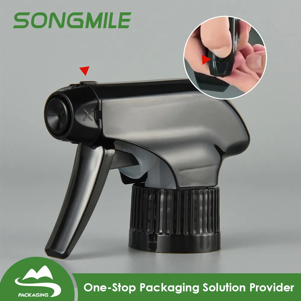 Manufacturers New Design Eco-Friendly Plastic Child Proof Trigger Spray Pump 28/410 28/400 Black Spray Pump Trigger