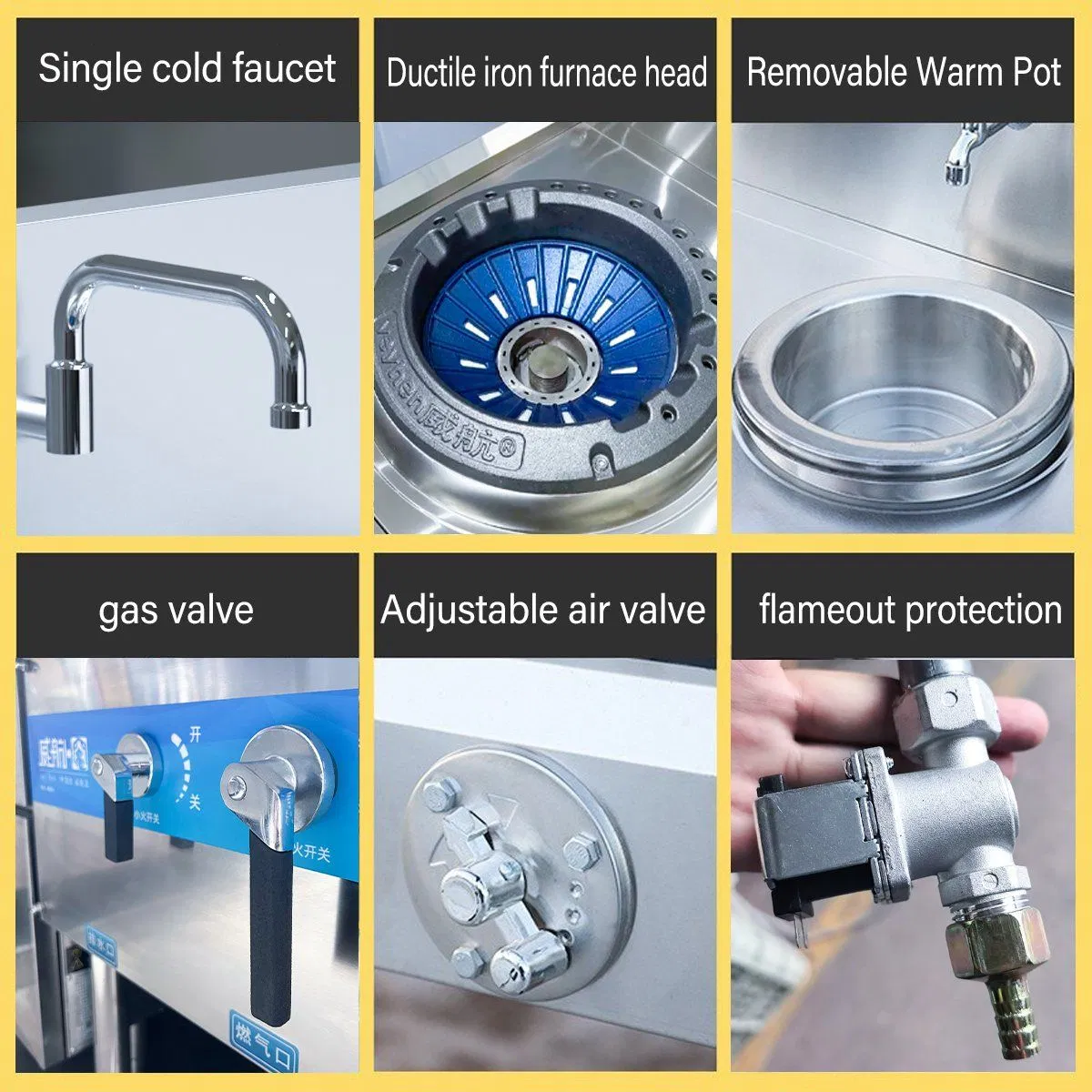 Liquefied Gas/Natural Gas Stainless Steel Cooker Burner Kitchen Appliance Whisper Edition Stove