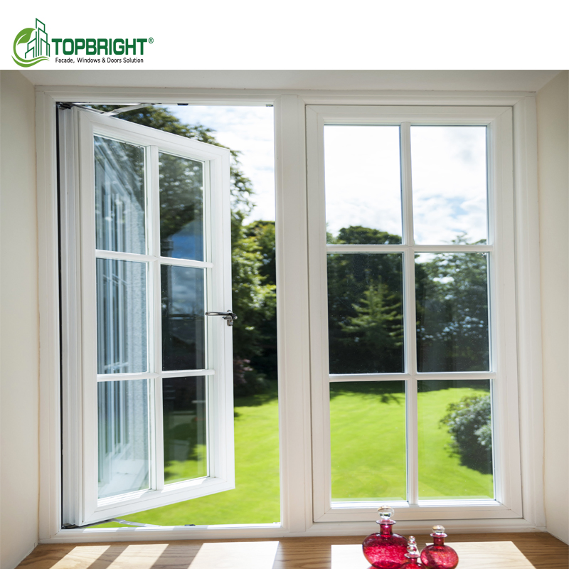 Building Energy Efficient Insulated Glass Windows Vinyl Vertically Grill Designs Casement PVC Windows UPVC