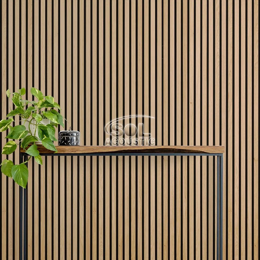 Sol Acoustic Soundproof Wall MDF Akupanel Wood Slatted Wall Felt Panels
