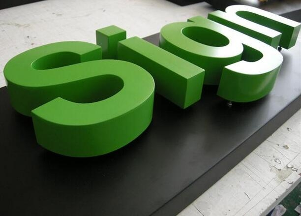 Metal Stainless Steel Spray Painted Logo Letters Sign