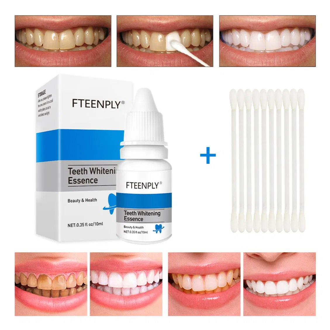 Dental Cleansing Liquid Dental Care Powerful Anti-Yellow Smoke Dental Essence Cleaning Black Teeth and Yellow Teeth Tea Stains Mint Tooth Wash Serum