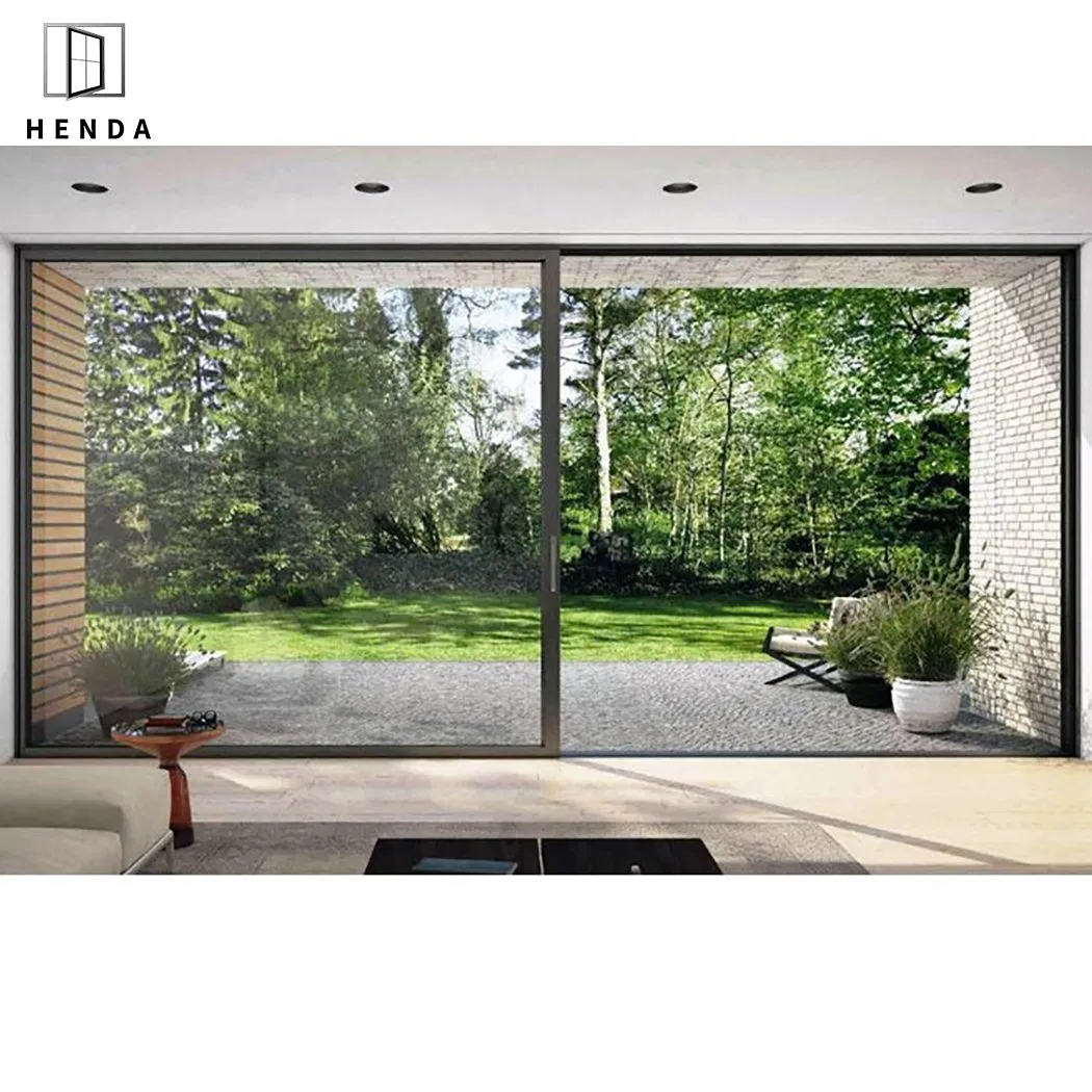 Hurricane Proof Impact High Quality Cheap Unbreakable Aluminum Balcony Patio Sliding Glass Door