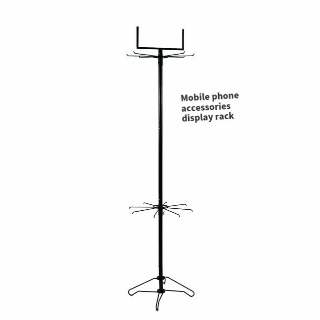Display Rack for Retail Store 2 Tier Spinner Display Rack Rotating Storage Racks with Hooks for Store