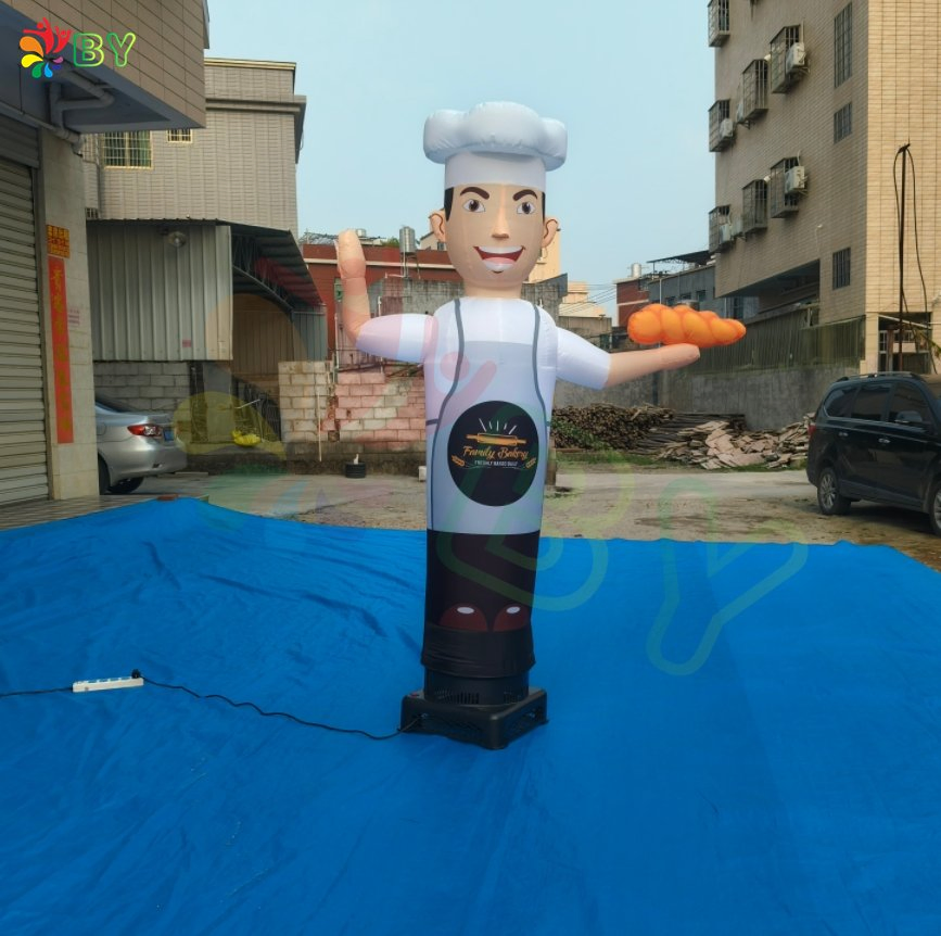 Chef Themed Sky Dancers Inflatable Tube Man Chef Air Dancer for Restaurant