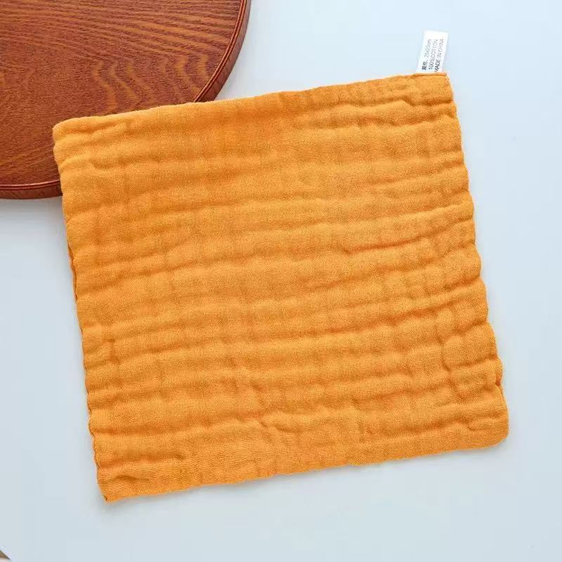 Whole Sale Solid 100% Muslin Cotton Baby Bibs Soft Square Shape Baby Drop Bibs