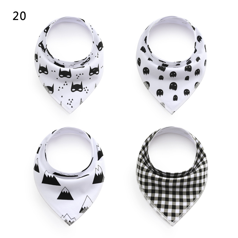0144 Saliva Towel Baby Bib Fleece Cotton Triangle Towel Spring and Autumn